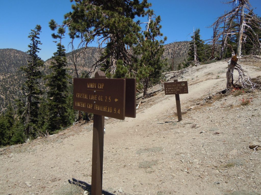 Windy Gap Trail summit at intersection with Pacific Crest Trail
