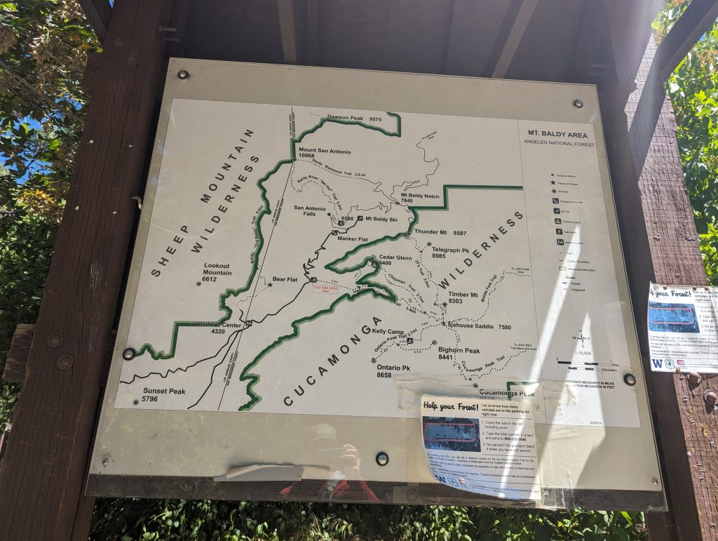 Icehouse Canyon Trailhead Map